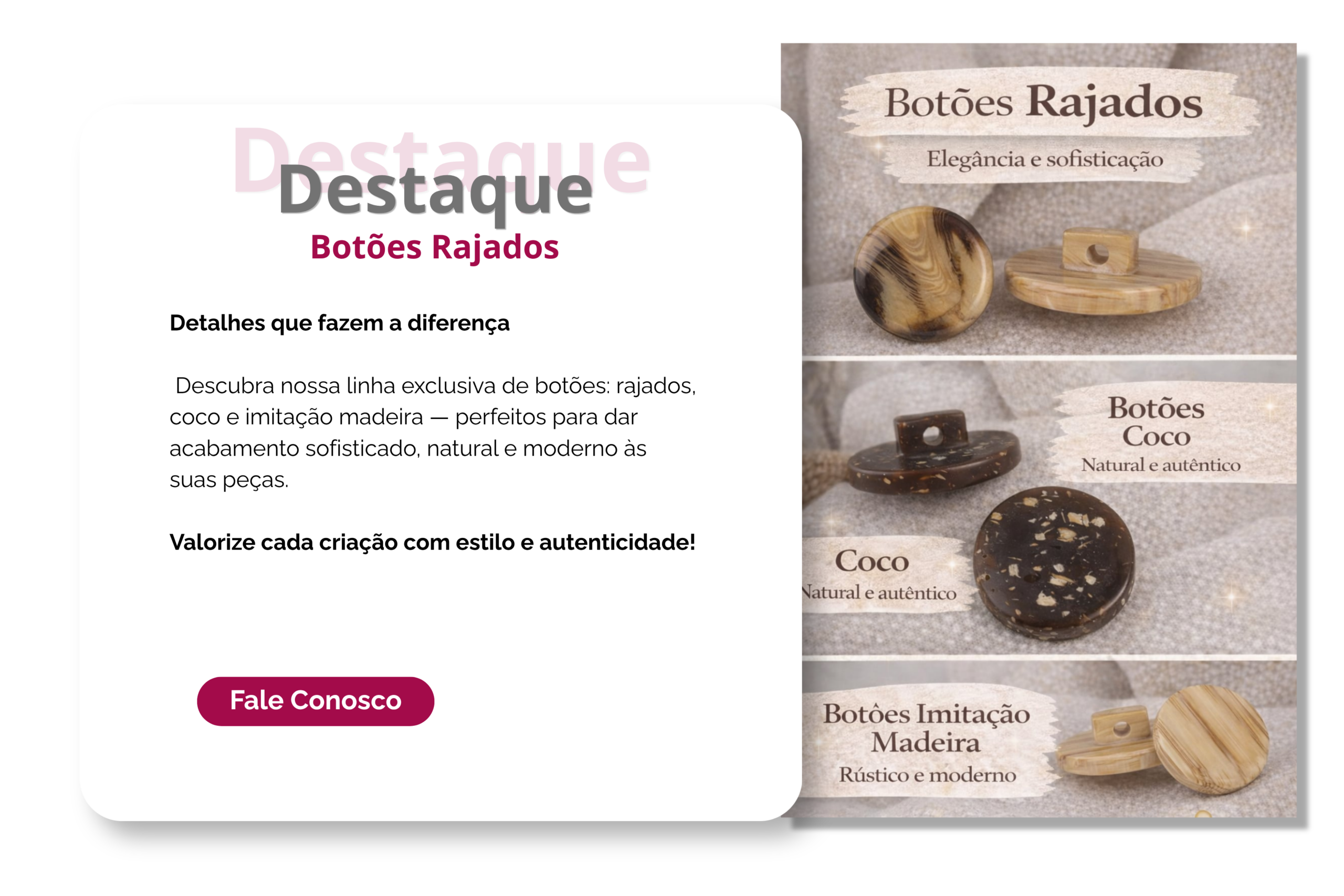 botões pezinho abauladoszamac