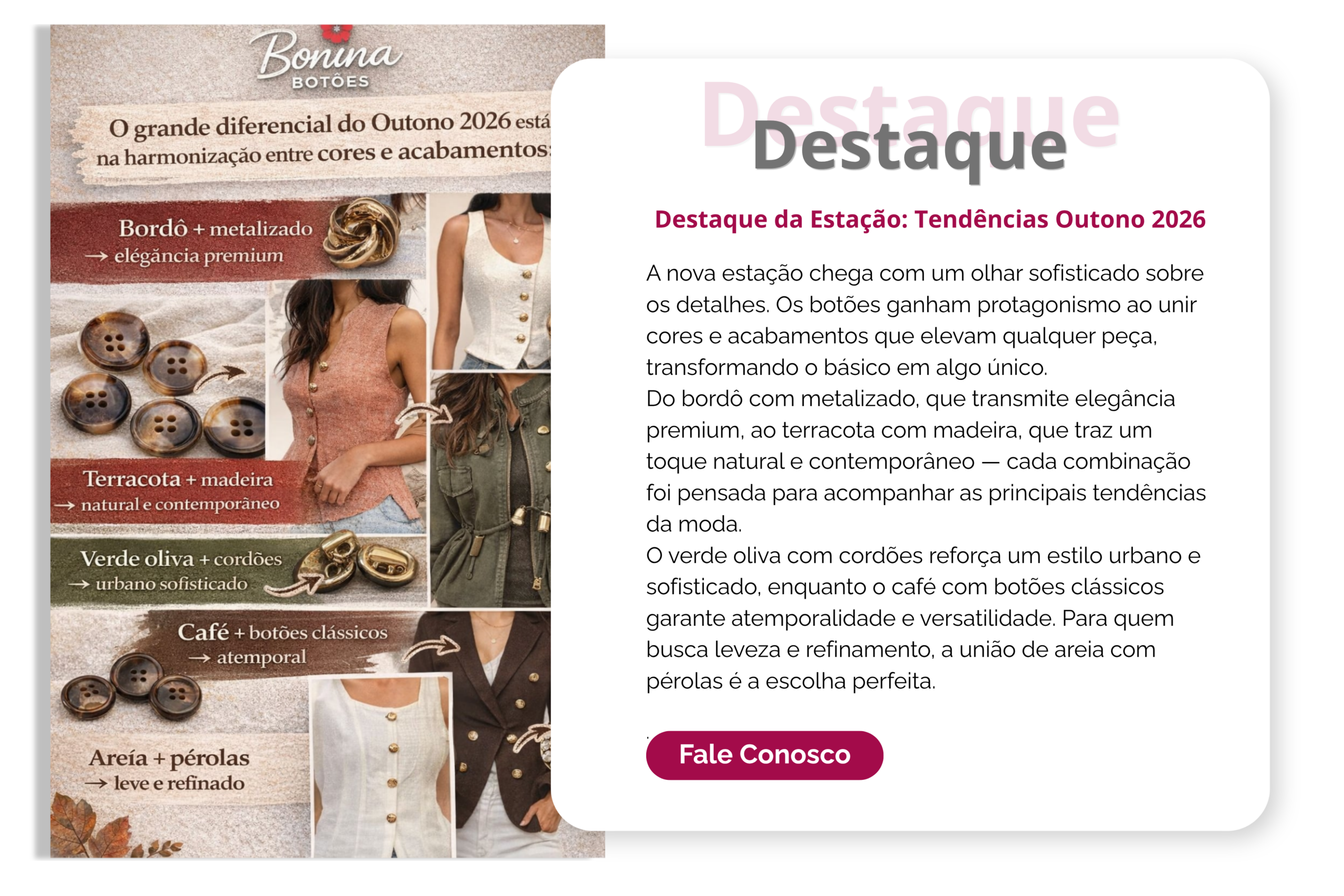 destaque da estação tendências outono 2026