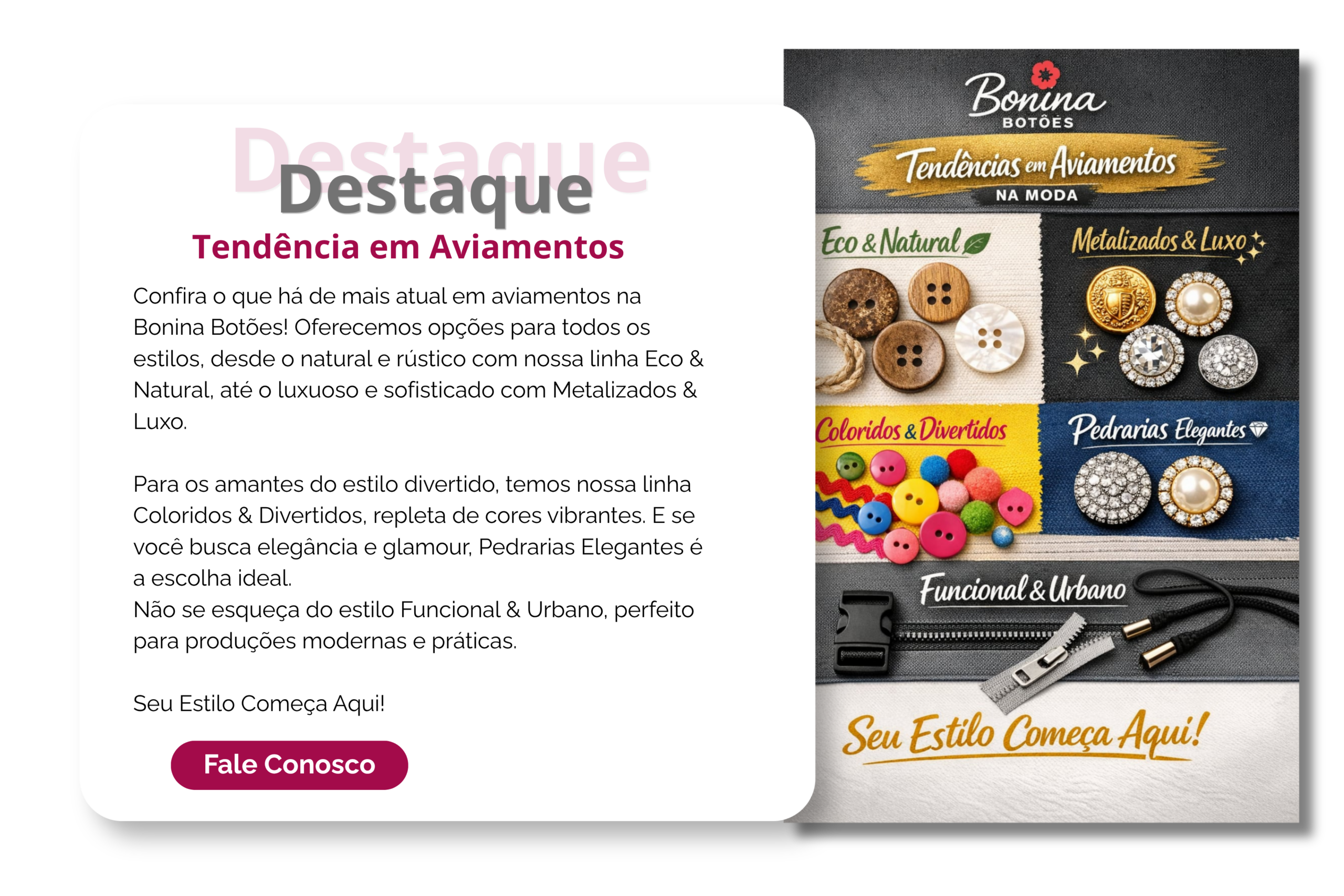 tendência em aviamentos