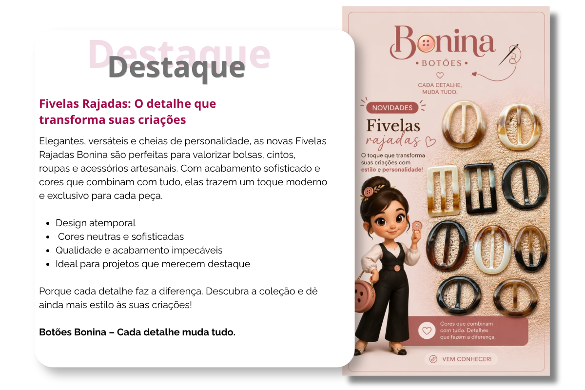botões de pezinho – fivelas rajadas o detalhe que transforma suas criações