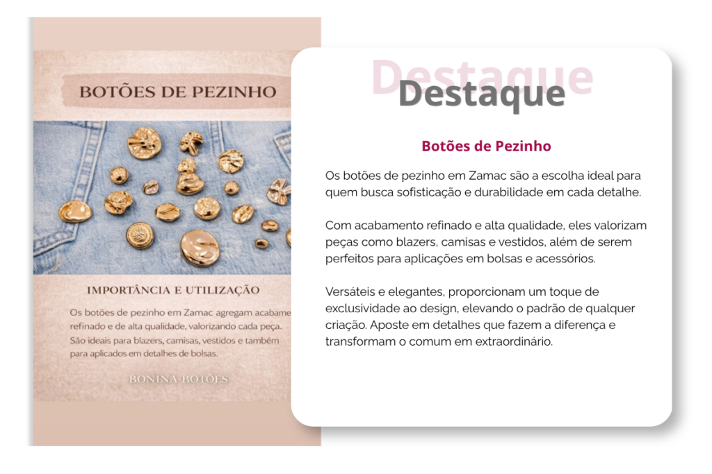 botões pezinho