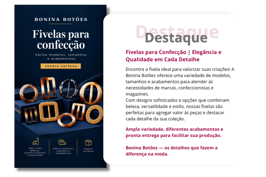 fivelas para confecção